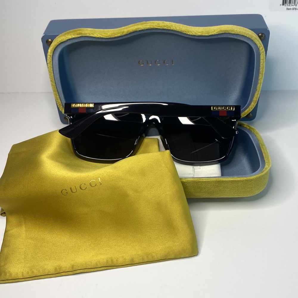 💯- New-GUCCI Grey /Black Browline unisex Sunglasses GG0748S 001 59 - Picture 14 of 14